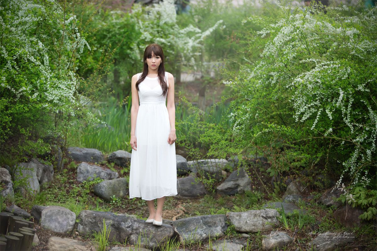 李恩慧《唯美白色长裙》外拍-图25