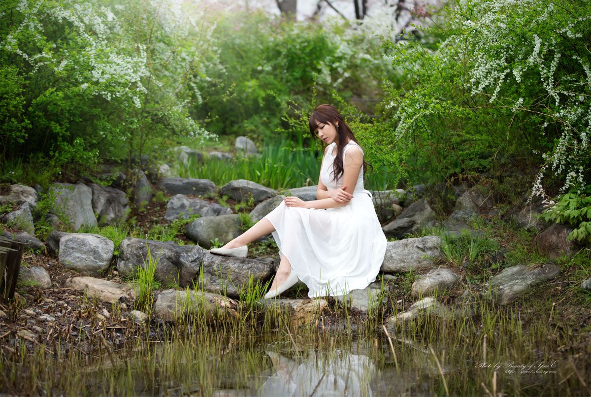 李恩慧《唯美白色长裙》外拍-图26