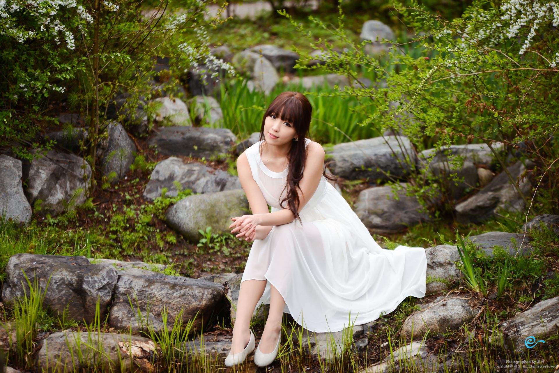 李恩慧《唯美白色长裙》外拍-图2