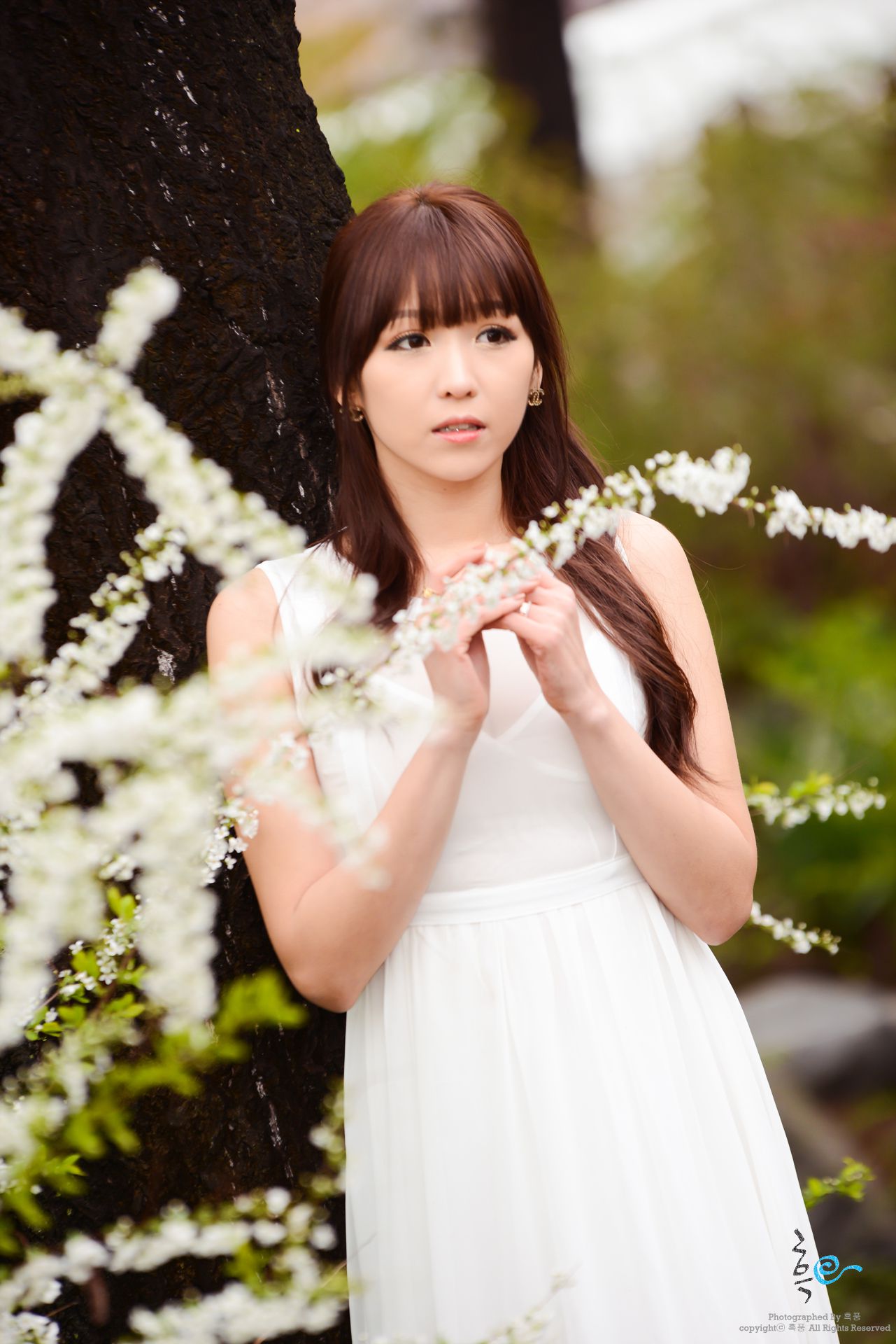 李恩慧《唯美白色长裙》外拍-图3