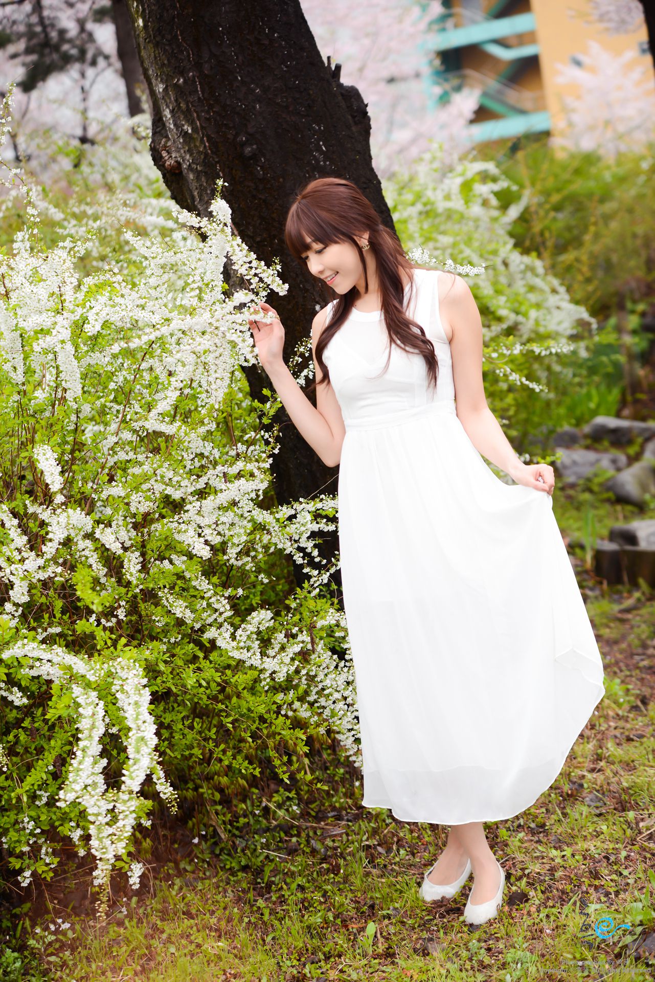 李恩慧《唯美白色长裙》外拍-图5