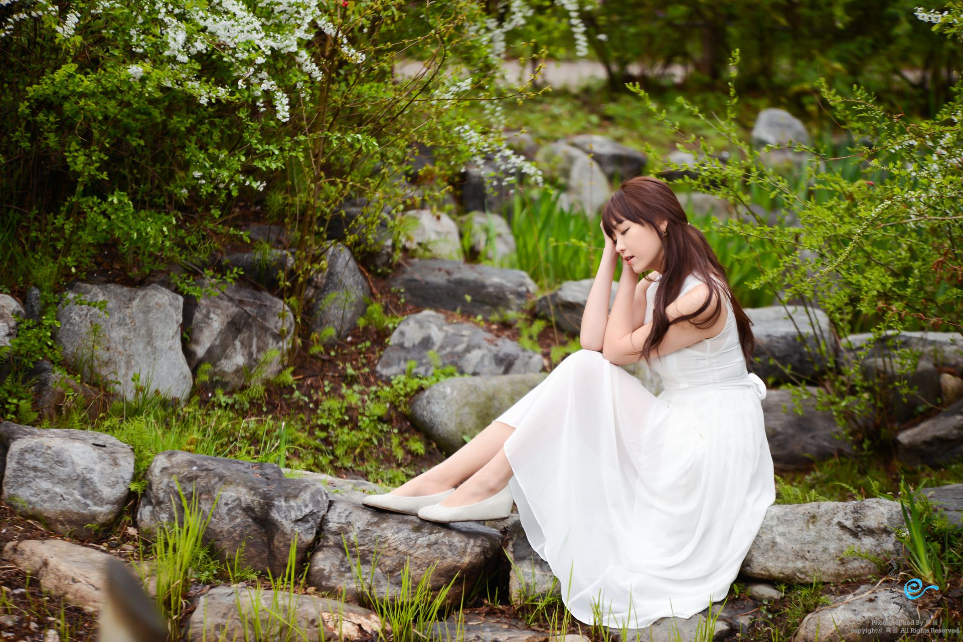 李恩慧《唯美白色长裙》外拍-图8