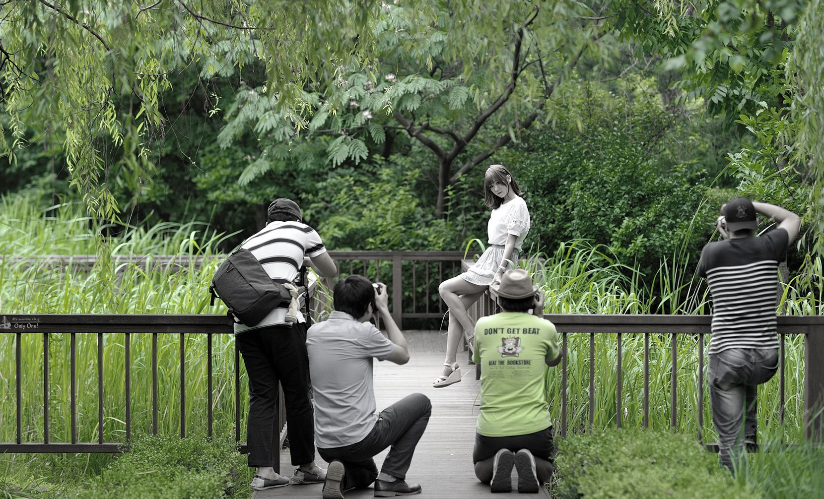 李恩慧《小清新连衣裙公园街拍》-图18