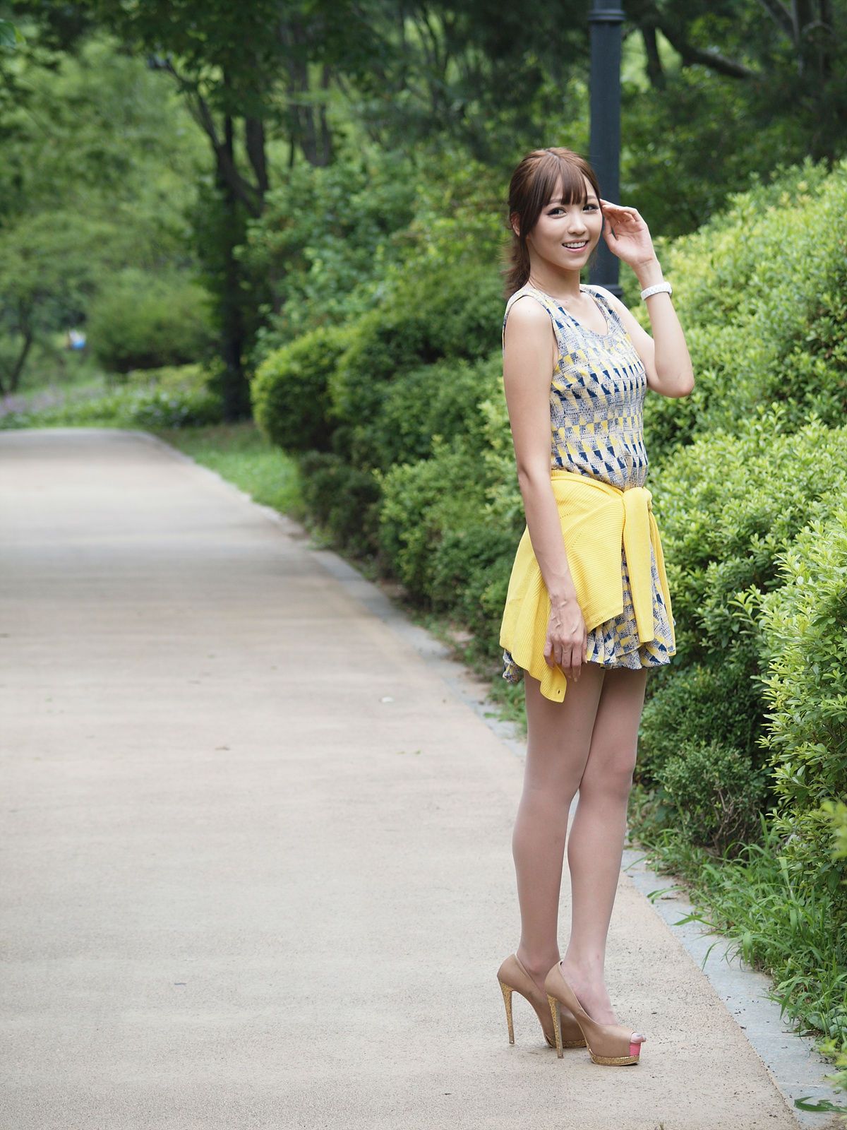 李恩慧《小清新连衣裙公园街拍》-图21