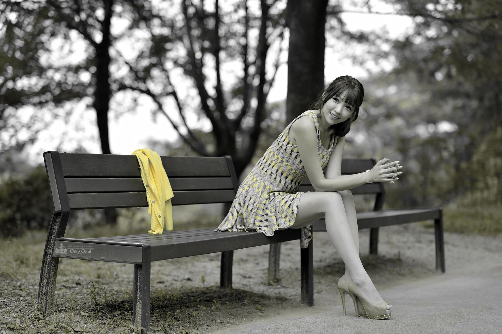 李恩慧《小清新连衣裙公园街拍》-图30