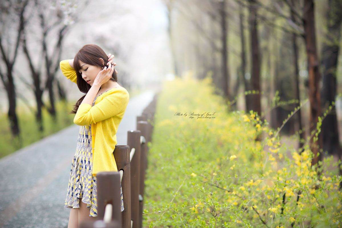 李恩慧《小清新连衣裙公园街拍》-图34