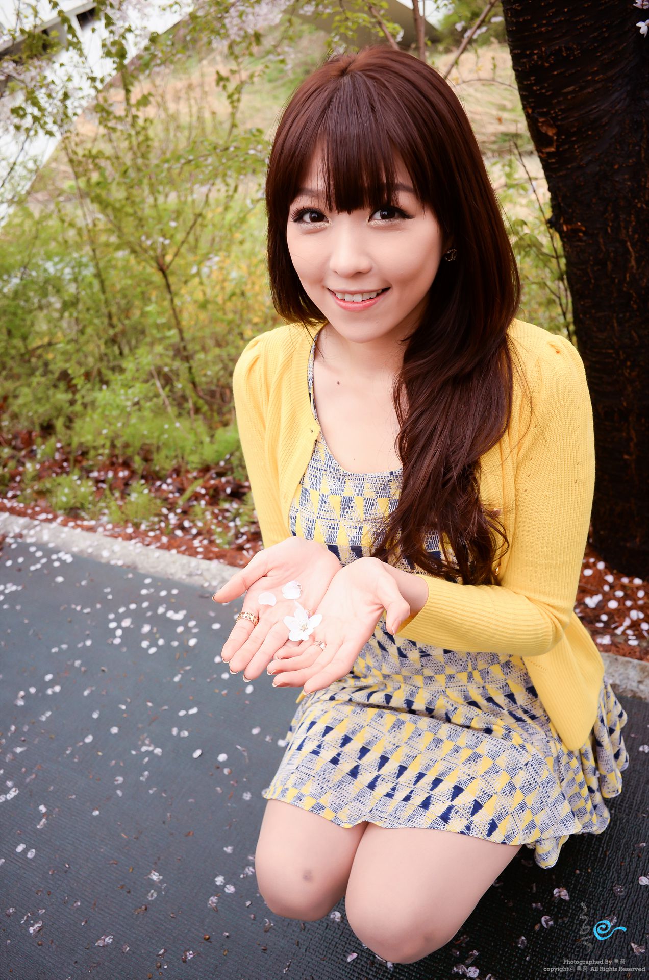 李恩慧《小清新连衣裙公园街拍》-图48