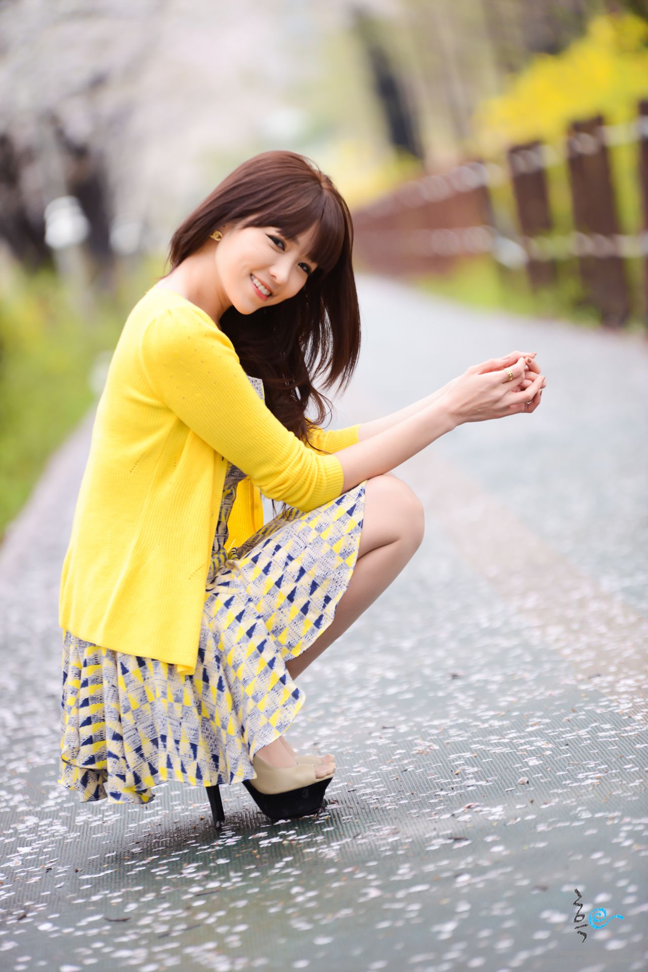 李恩慧《小清新连衣裙公园街拍》-图61