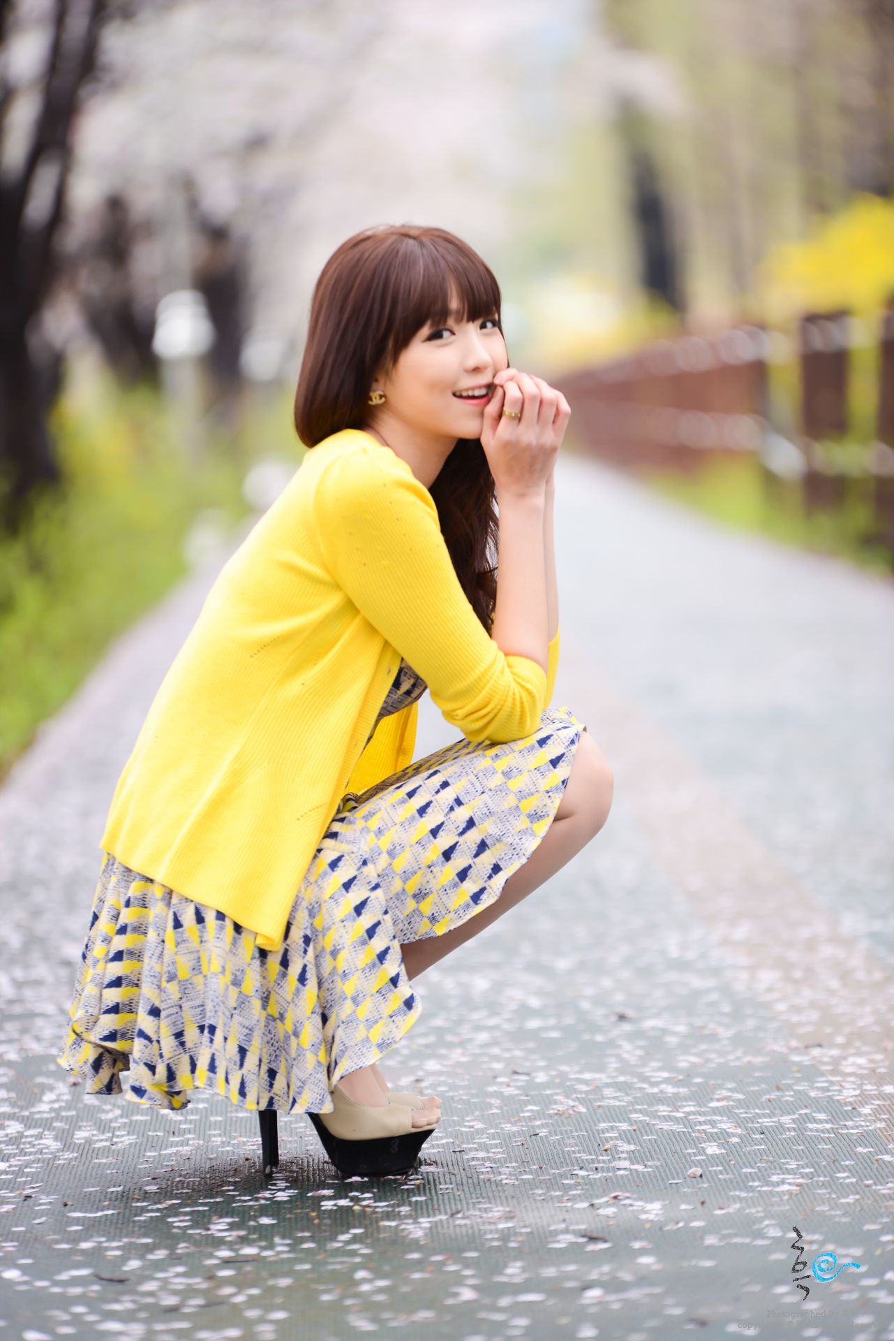 李恩慧《小清新连衣裙公园街拍》-图62