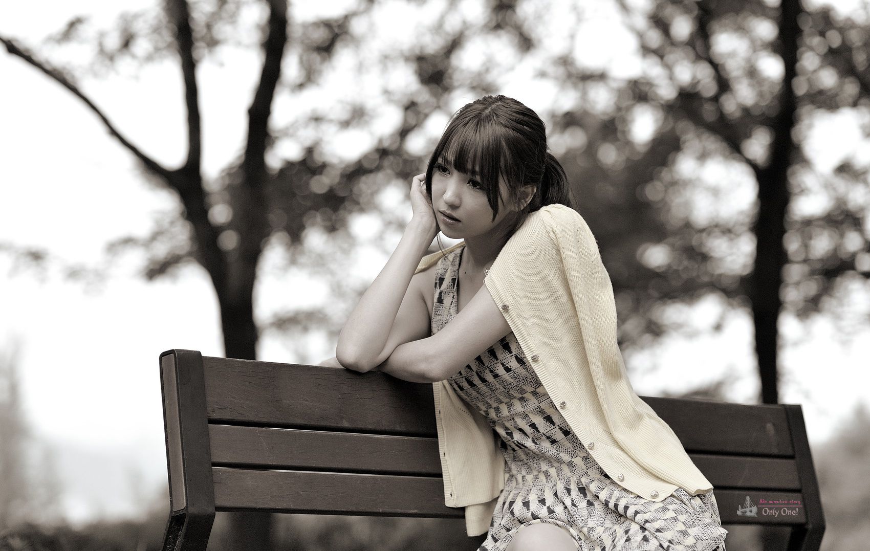 李恩慧《小清新连衣裙公园街拍》-图8