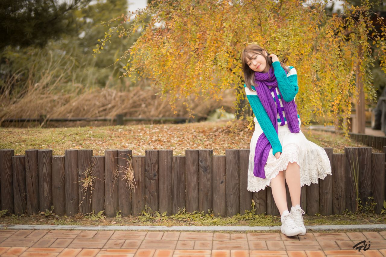 李仁慧《户外小清新围巾系列》套图-图101
