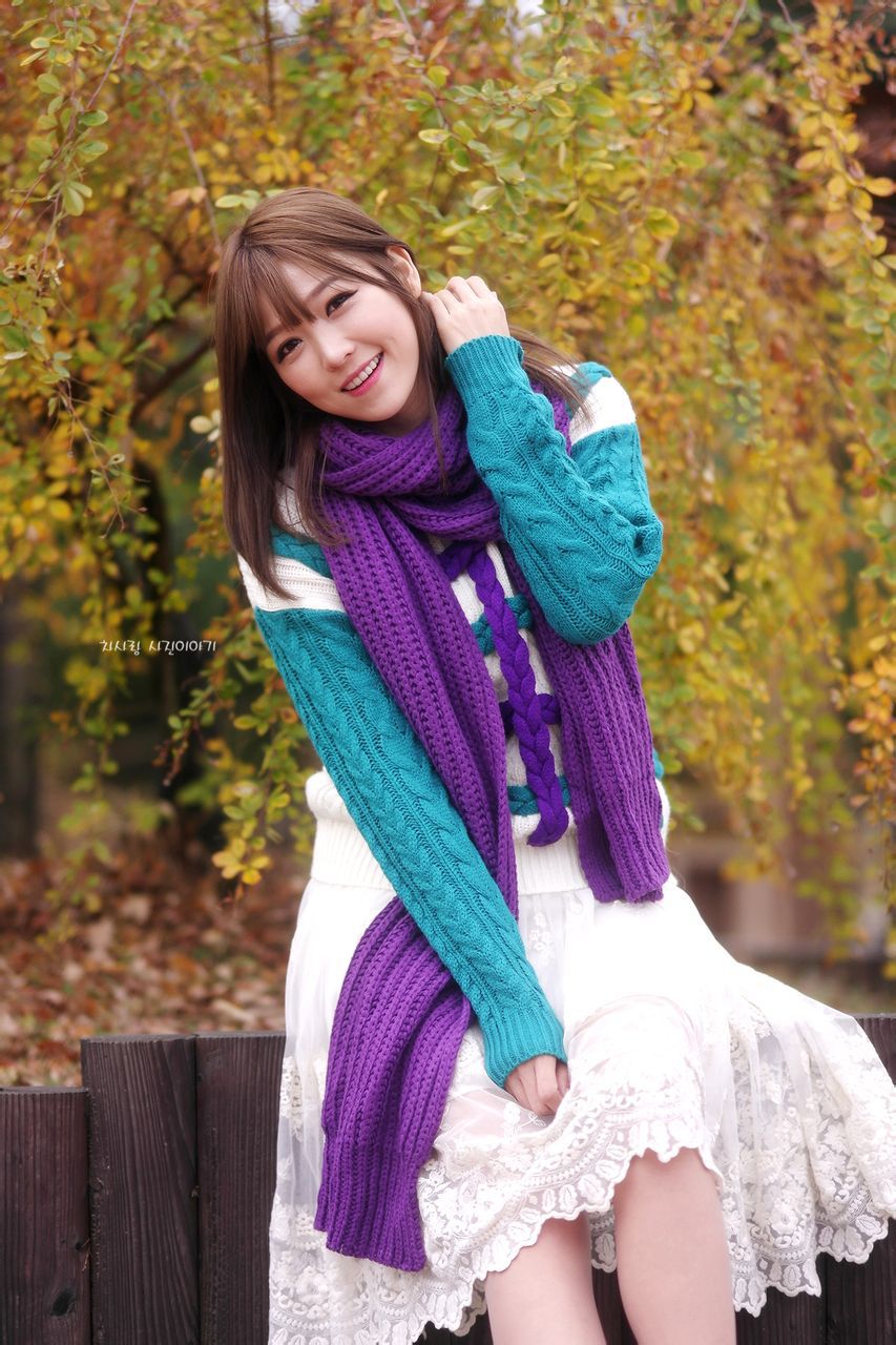 李仁慧《户外小清新围巾系列》套图-图112