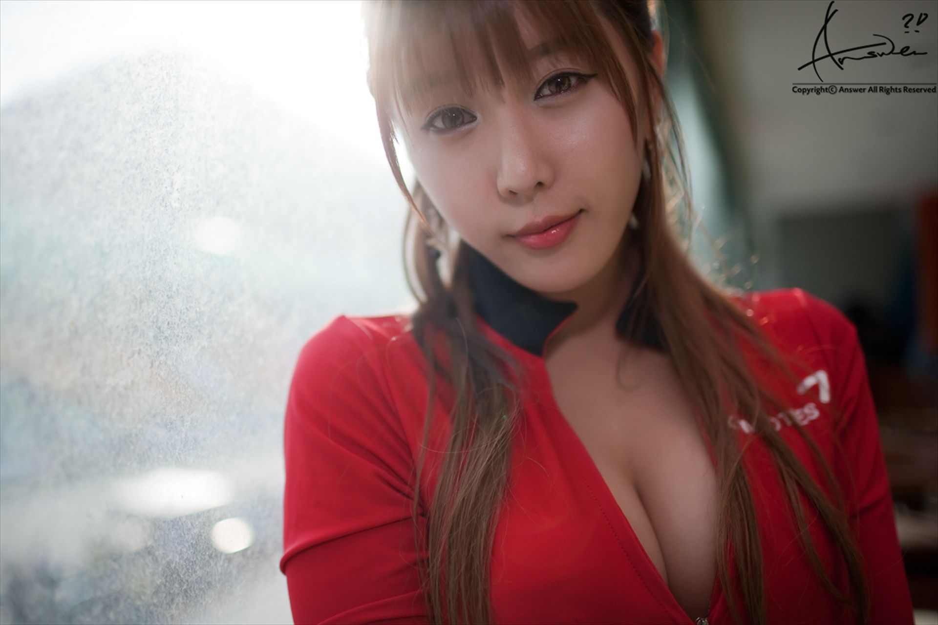 赛车女郎许允美 Heo Yun Mi《红衣紧身裤系列》高清套图-图110