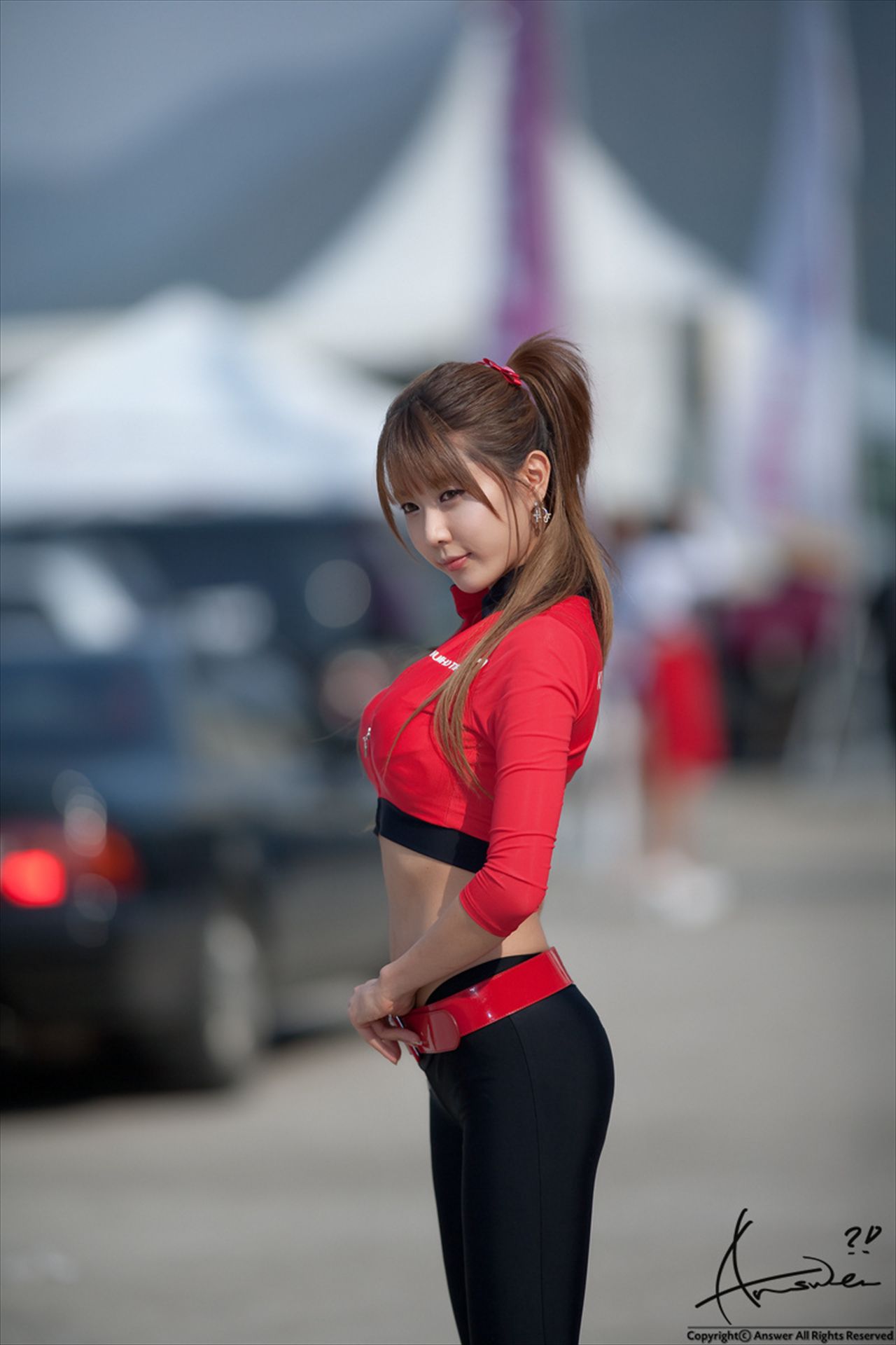 赛车女郎许允美 Heo Yun Mi《红衣紧身裤系列》高清套图-图62