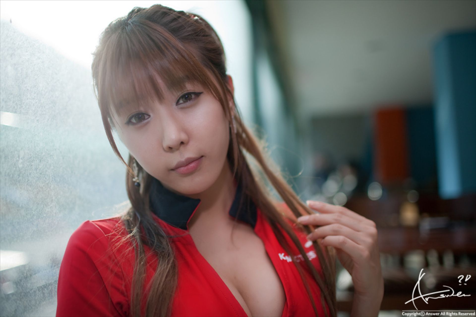 赛车女郎许允美 Heo Yun Mi《红衣紧身裤系列》高清套图-图66