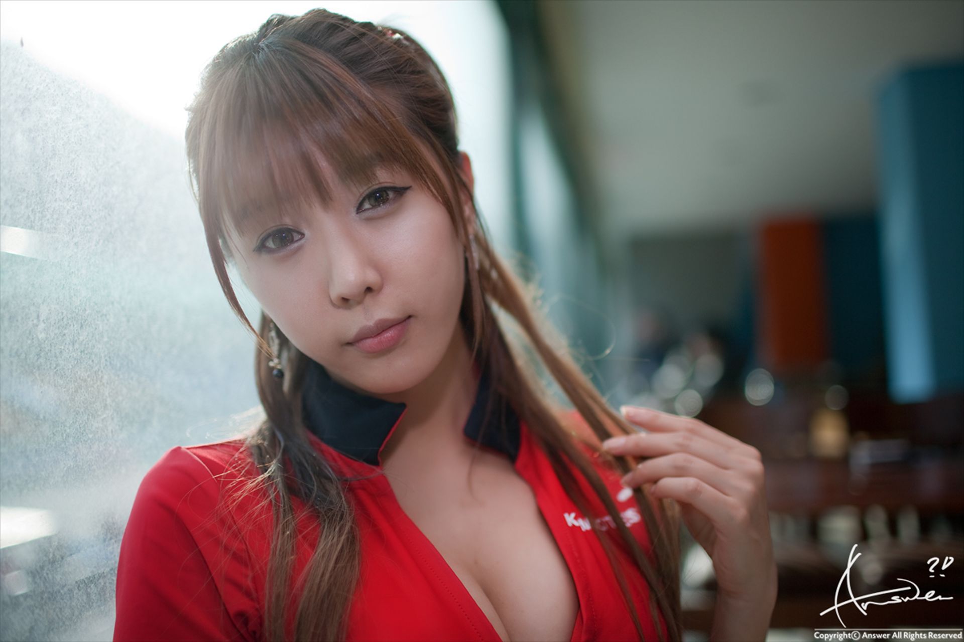 赛车女郎许允美 Heo Yun Mi《红衣紧身裤系列》高清套图-图98