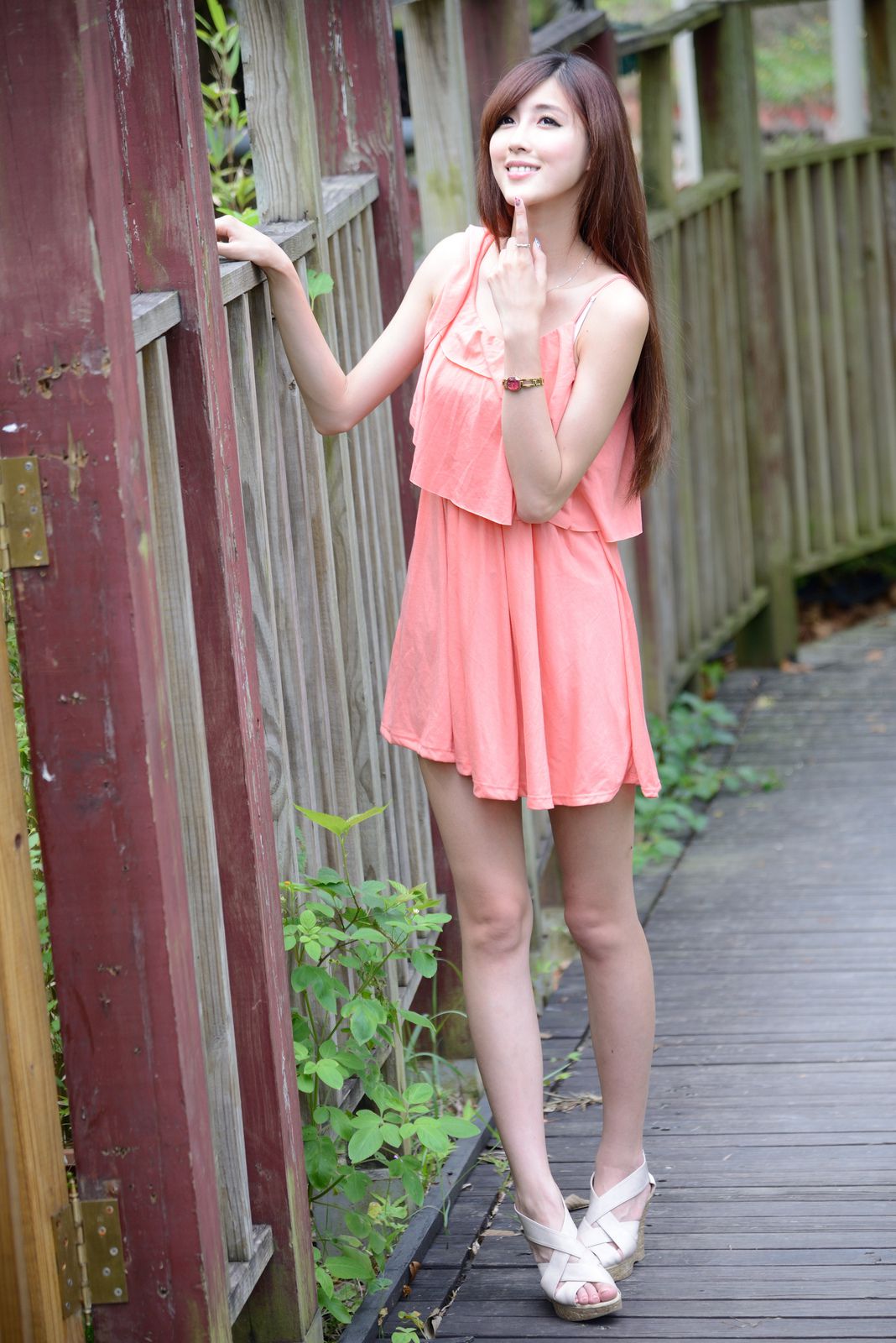 Kila晶晶/廖挺伶《粉色连衣裙外拍》-图11