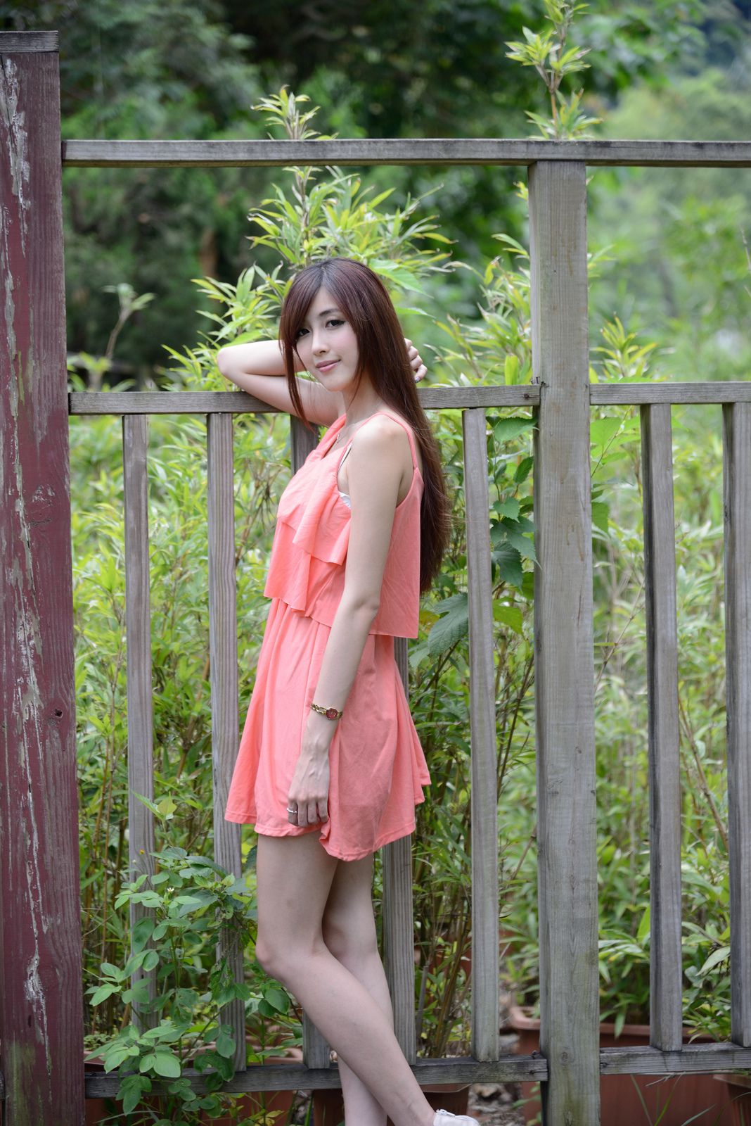 Kila晶晶/廖挺伶《粉色连衣裙外拍》-图15