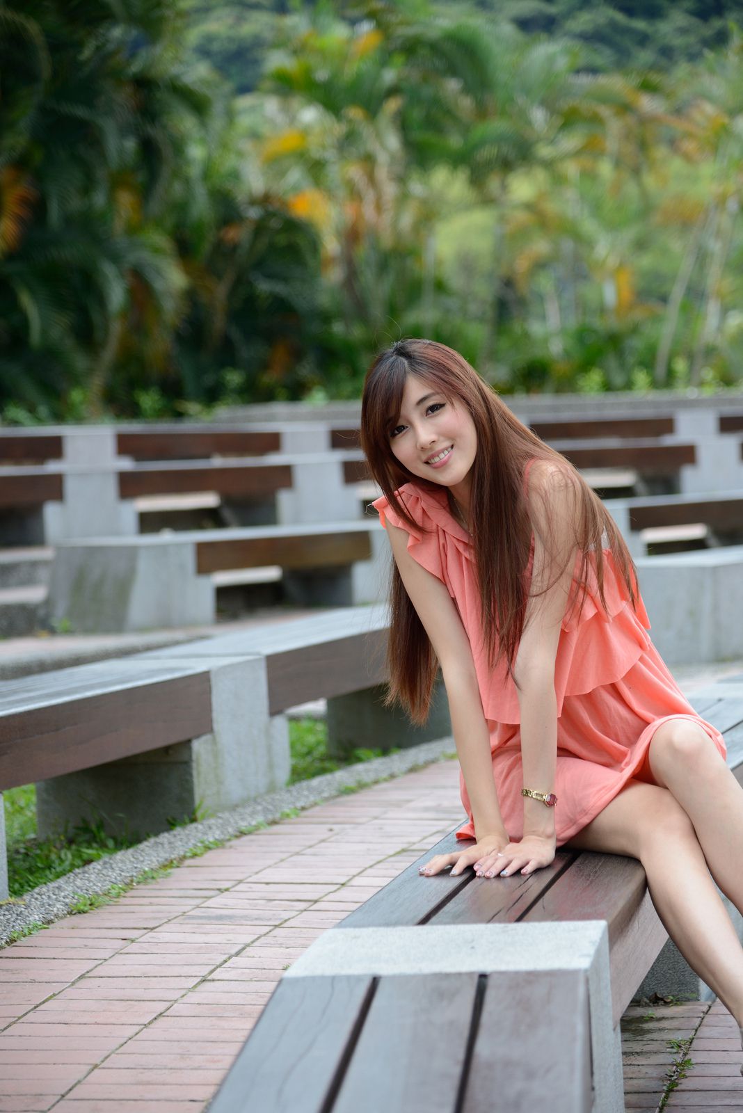 Kila晶晶/廖挺伶《粉色连衣裙外拍》-图20