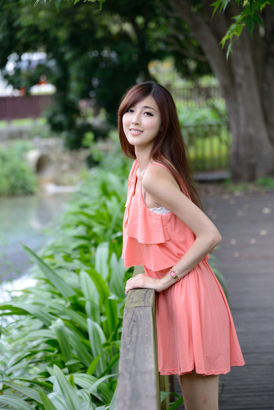 Kila晶晶/廖挺伶《粉色连衣裙外拍》-图44