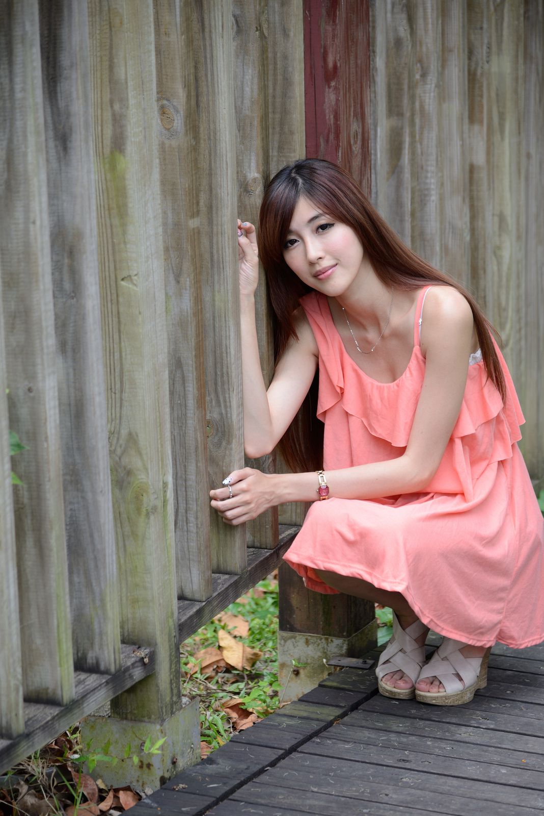 Kila晶晶/廖挺伶《粉色连衣裙外拍》-图49