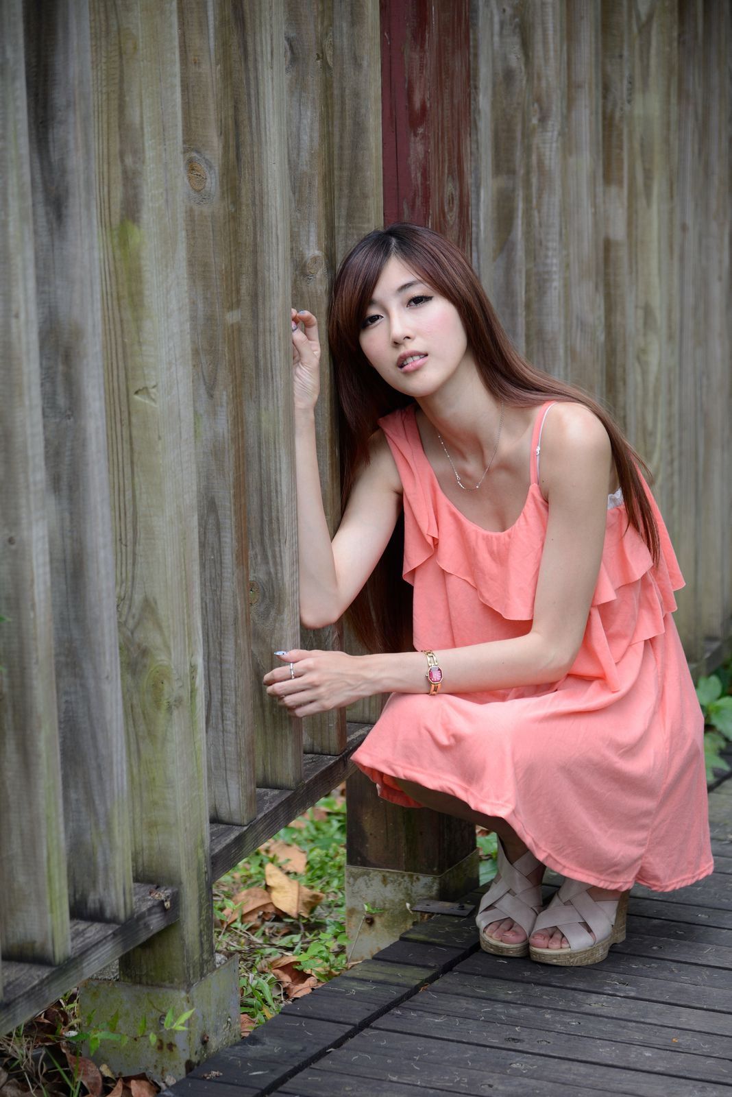 Kila晶晶/廖挺伶《粉色连衣裙外拍》-图50