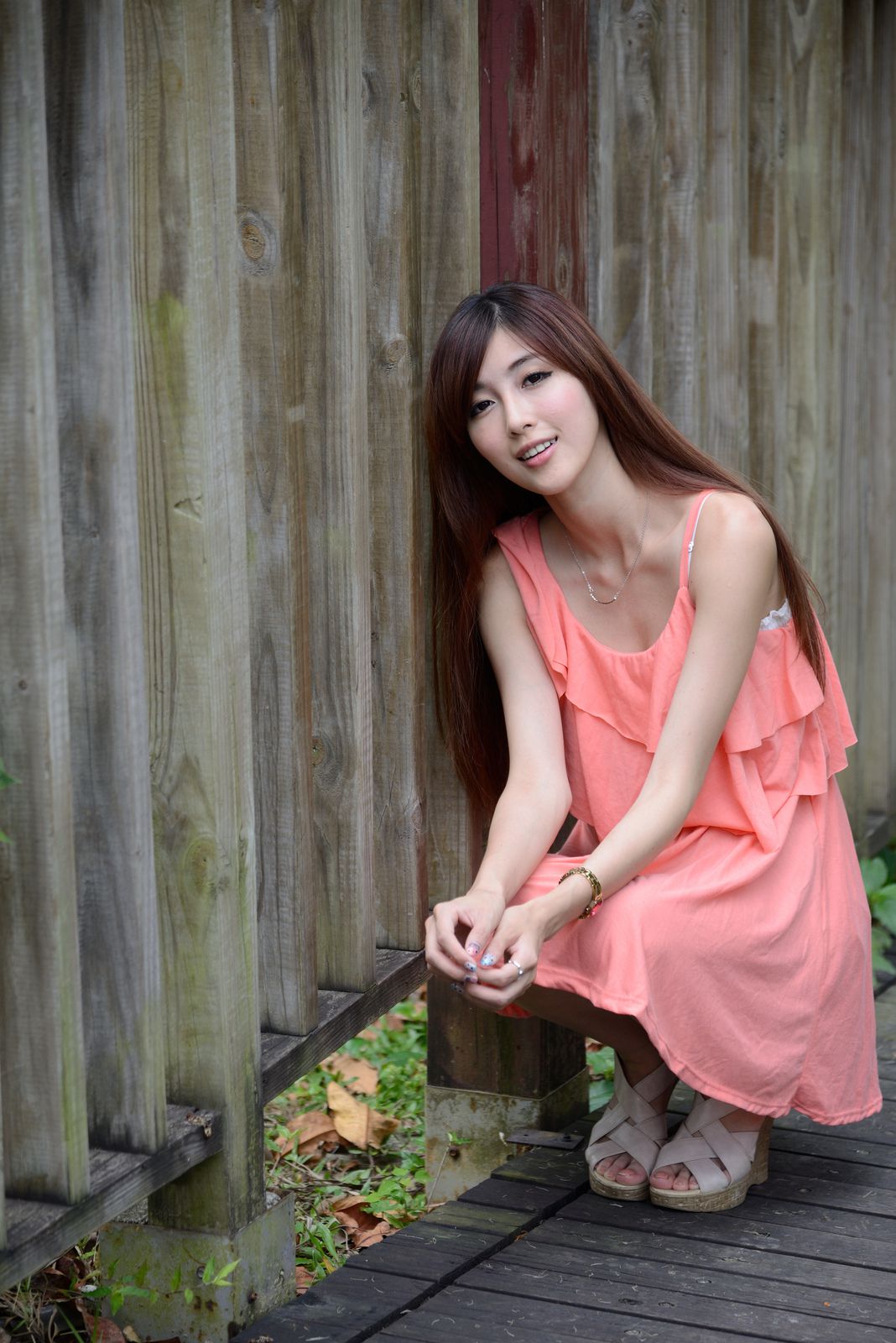 Kila晶晶/廖挺伶《粉色连衣裙外拍》-图51