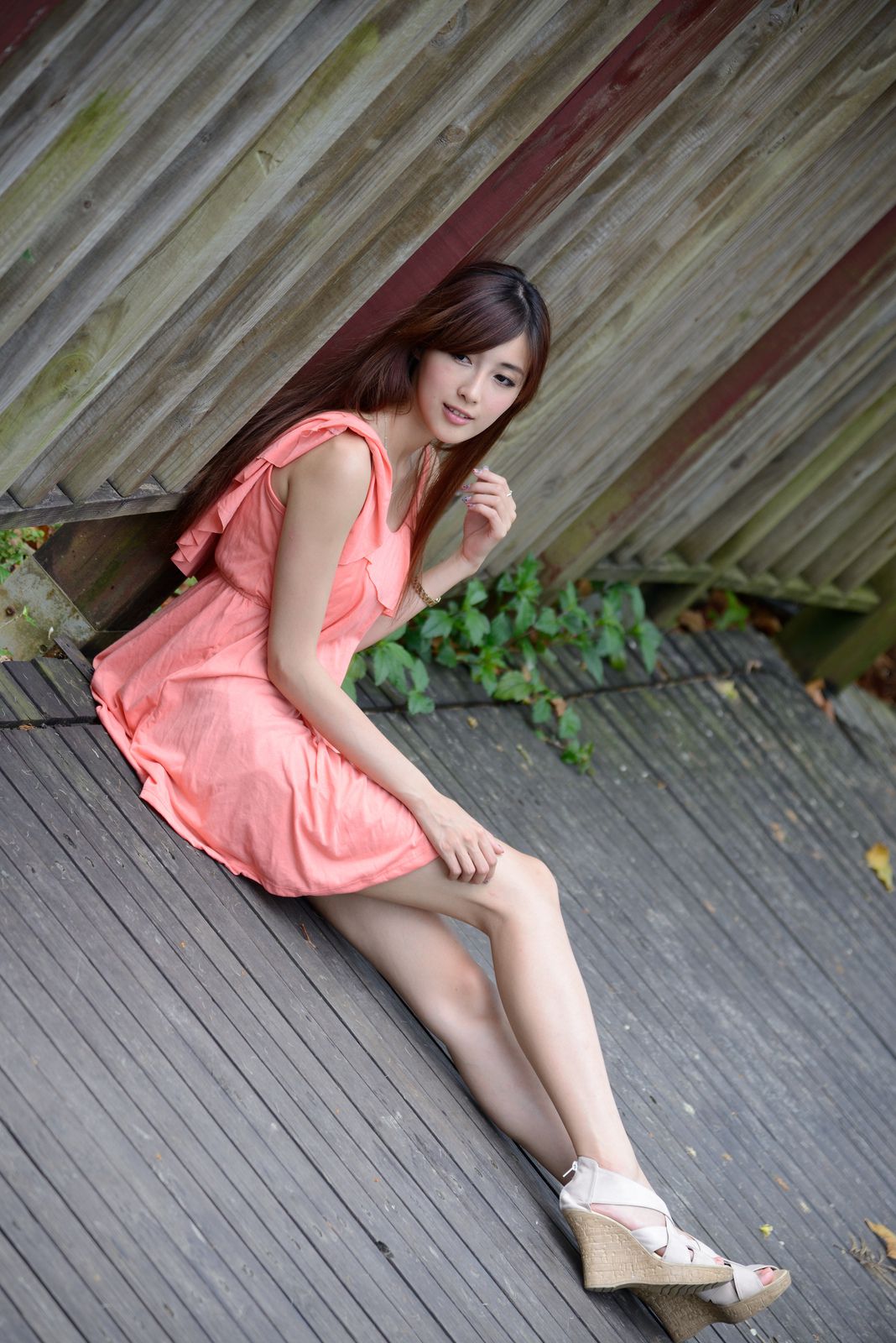Kila晶晶/廖挺伶《粉色连衣裙外拍》-图52