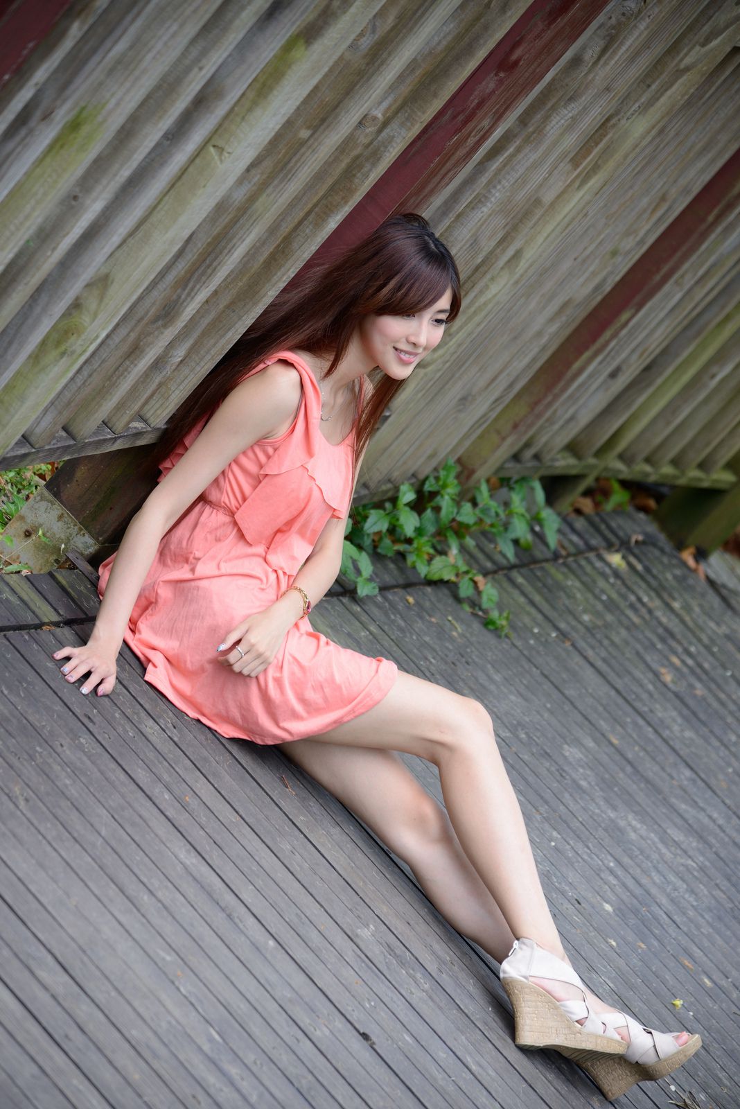 Kila晶晶/廖挺伶《粉色连衣裙外拍》-图7