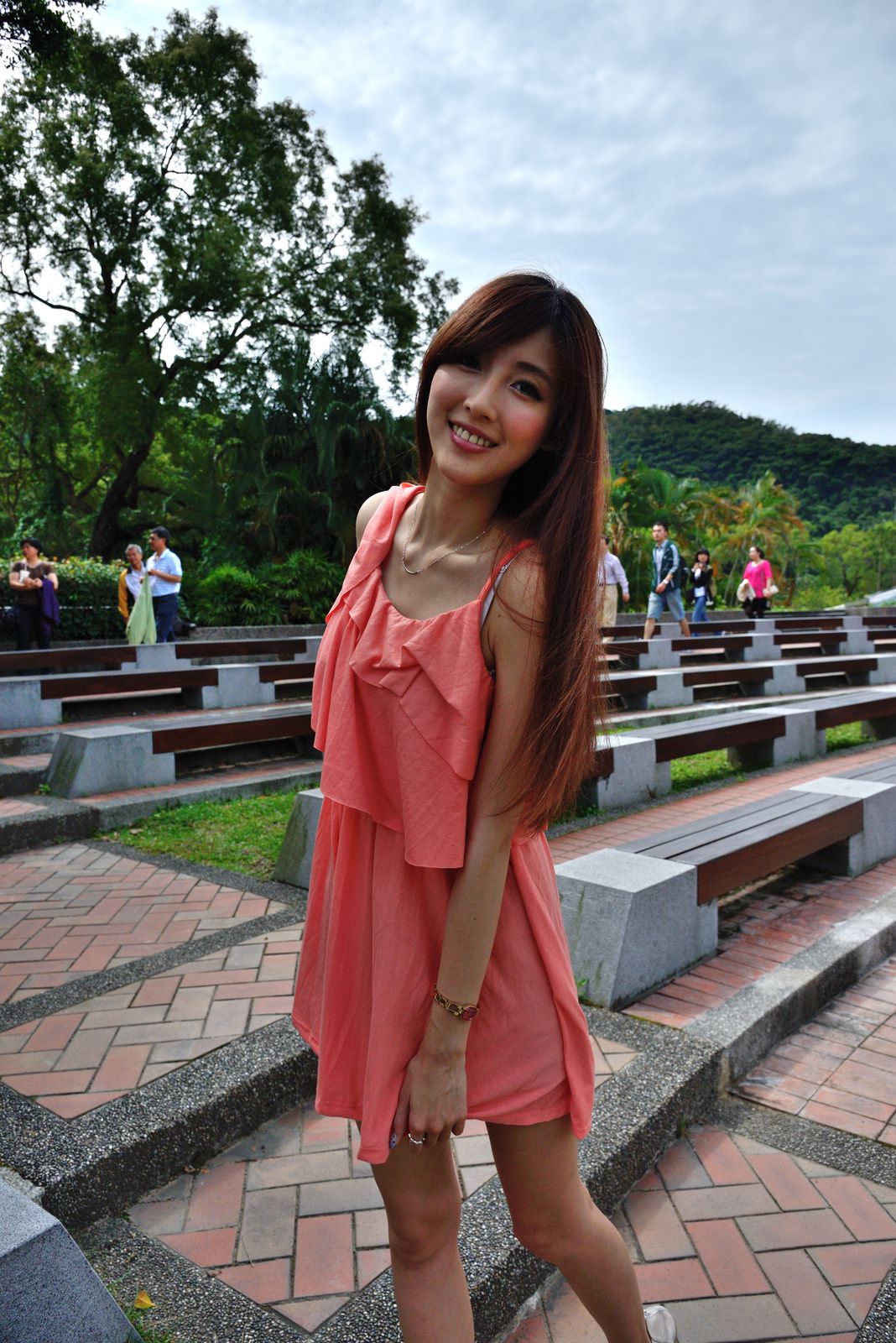 Kila晶晶/廖挺伶《粉色连衣裙外拍》-图79