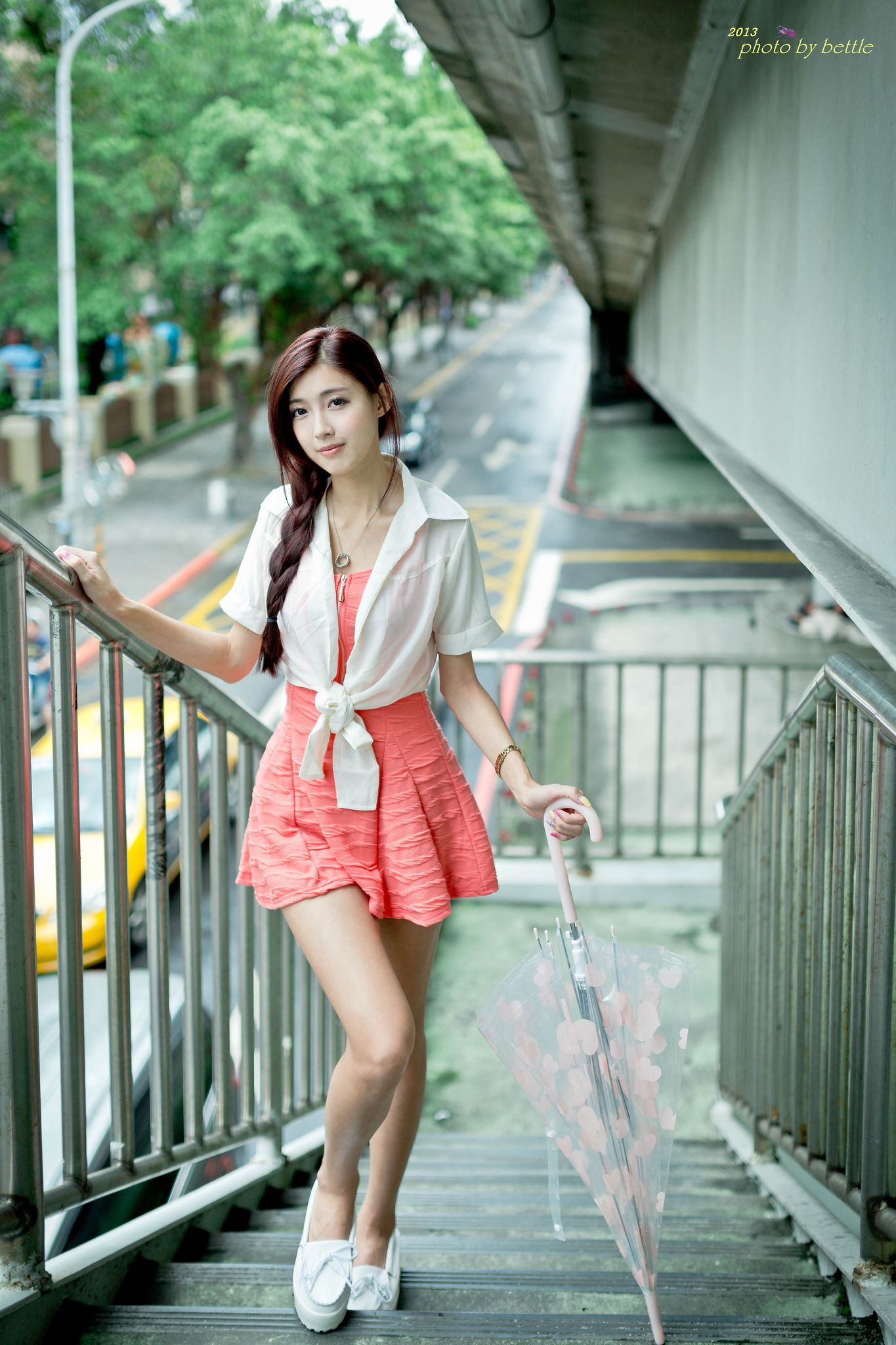 廖挺伶/Kila晶晶《街拍粉嫩连衣裙系列》-图39