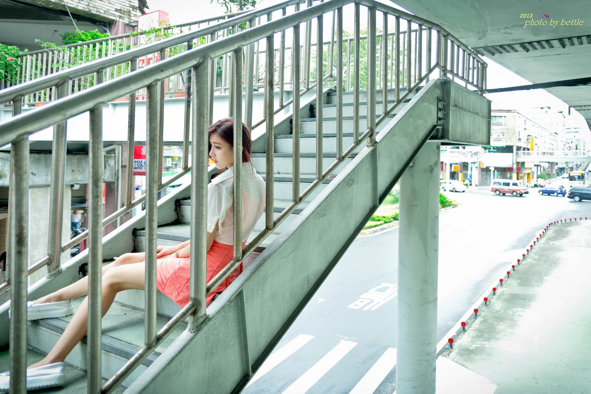 廖挺伶/Kila晶晶《街拍粉嫩连衣裙系列》-图46
