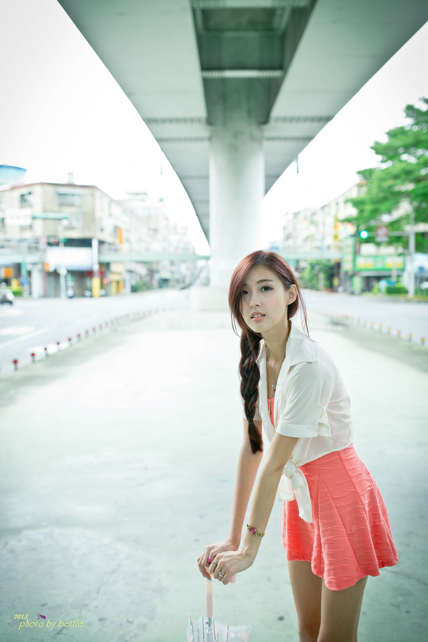 廖挺伶/Kila晶晶《街拍粉嫩连衣裙系列》-图63