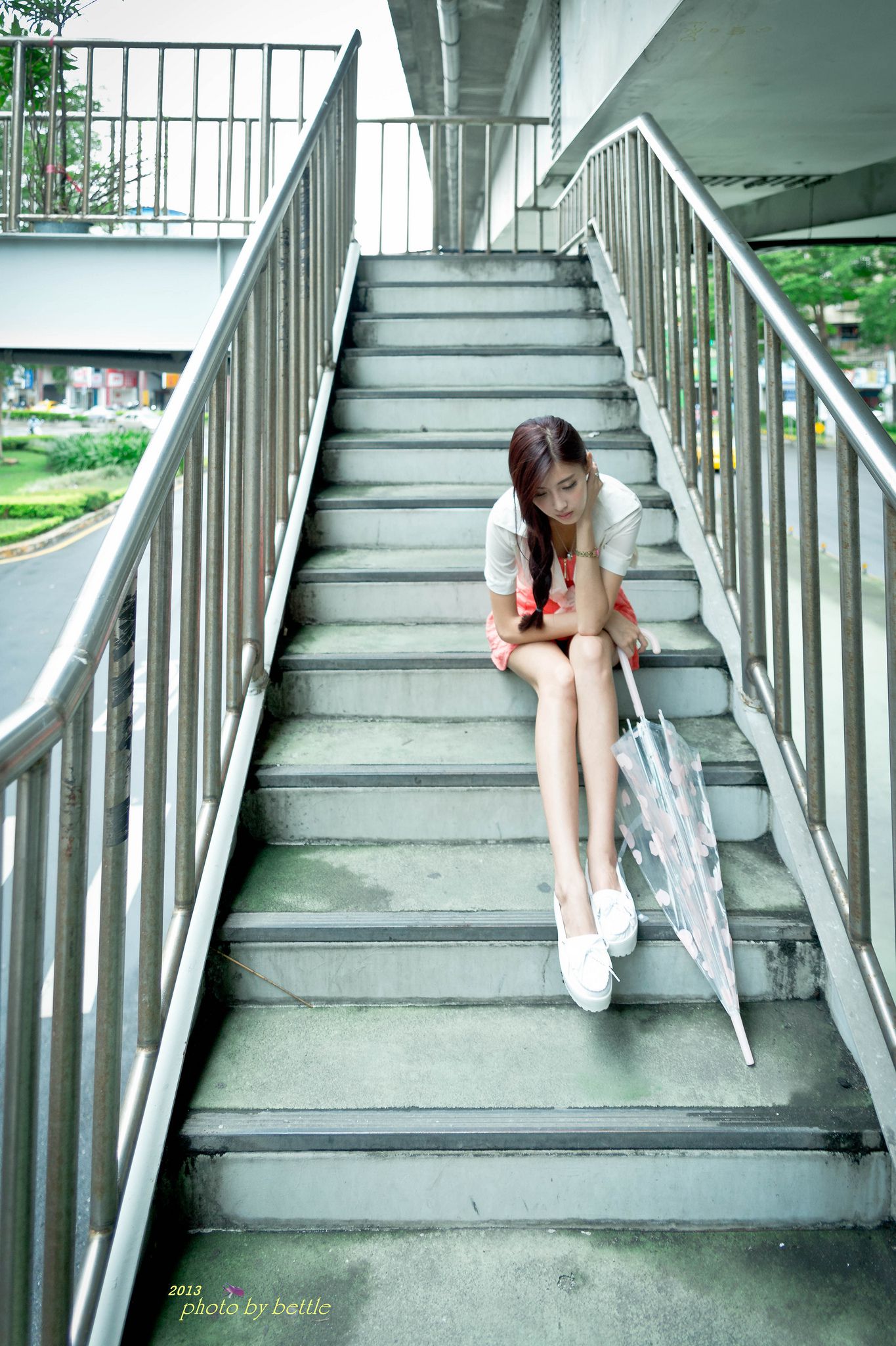 廖挺伶/Kila晶晶《街拍粉嫩连衣裙系列》-图64