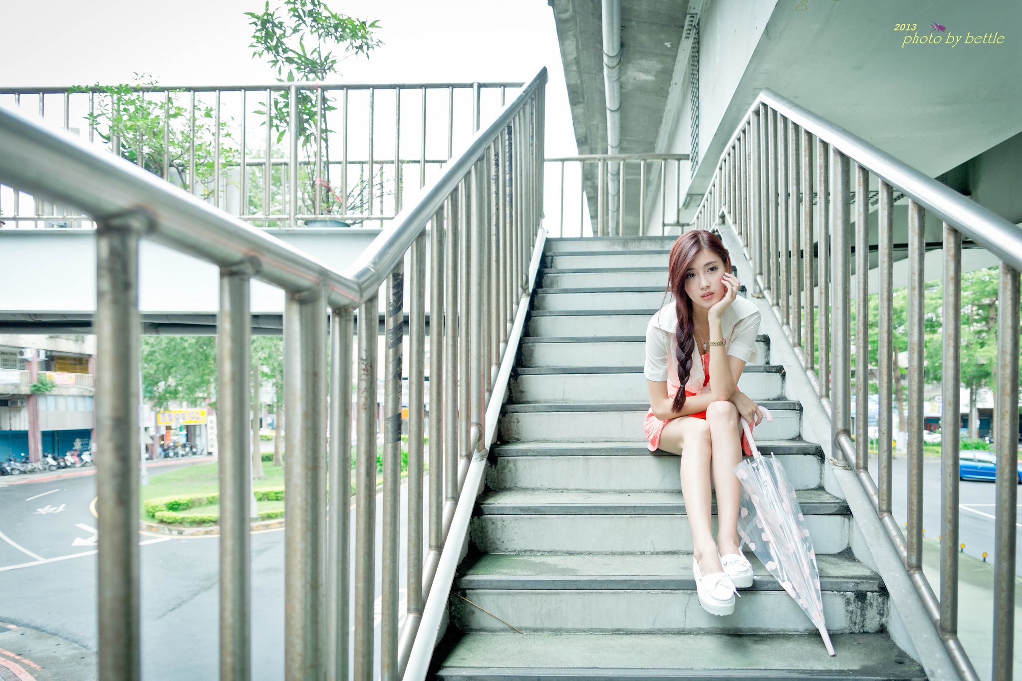 廖挺伶/Kila晶晶《街拍粉嫩连衣裙系列》-图65