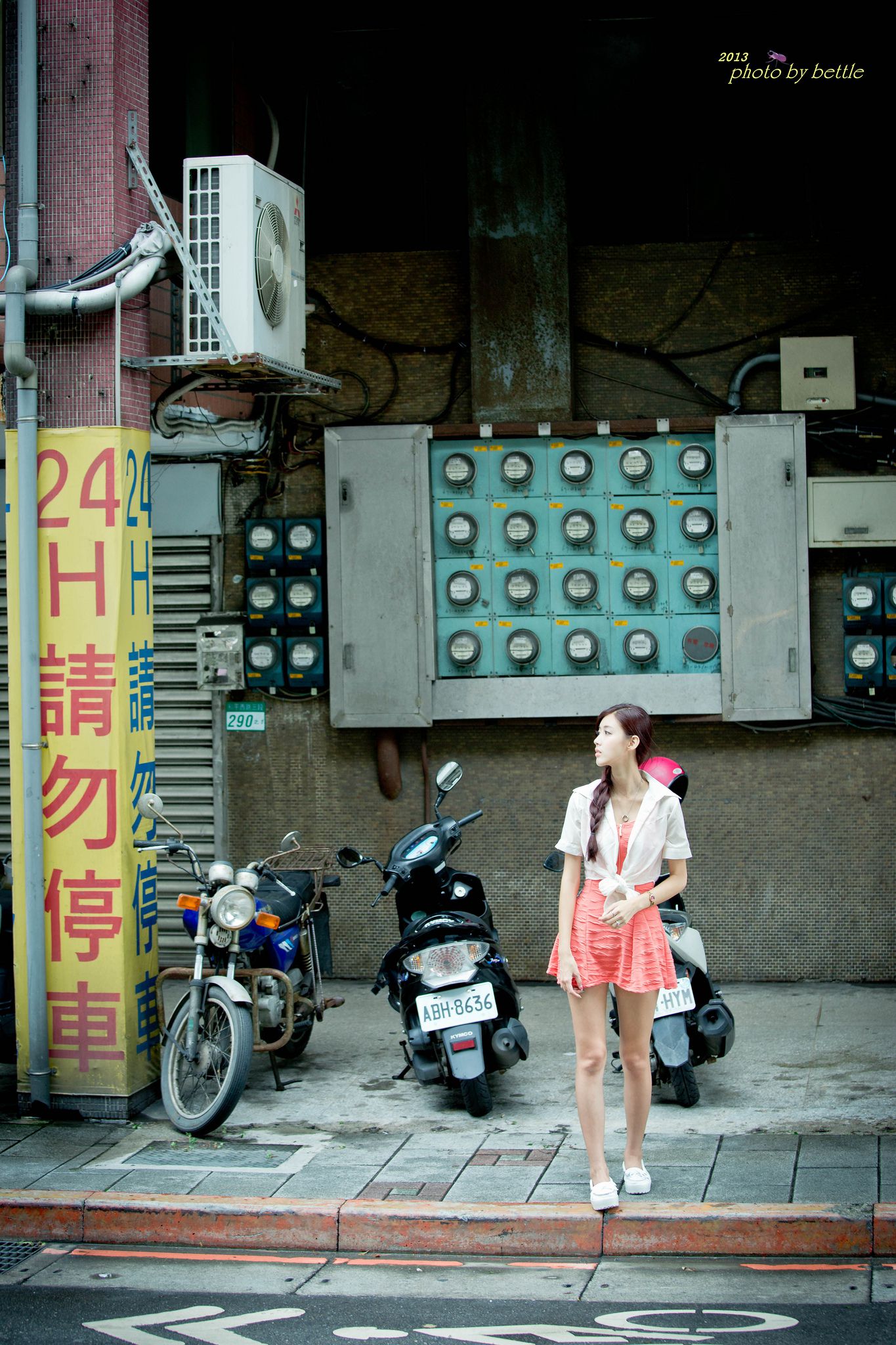 廖挺伶/Kila晶晶《街拍粉嫩连衣裙系列》-图67