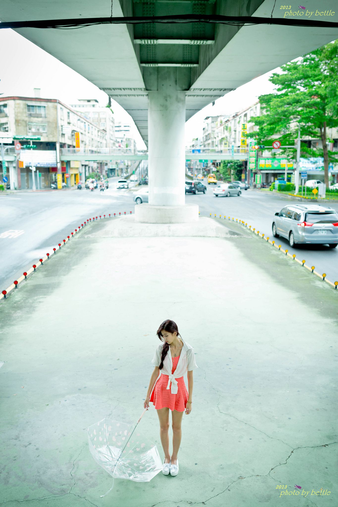 廖挺伶/Kila晶晶《街拍粉嫩连衣裙系列》-图72