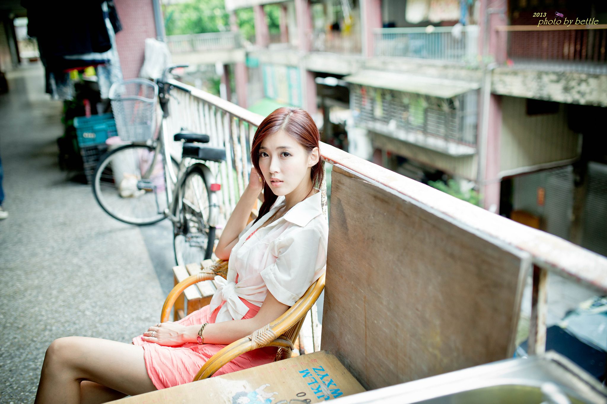 廖挺伶/Kila晶晶《街拍粉嫩连衣裙系列》-图91