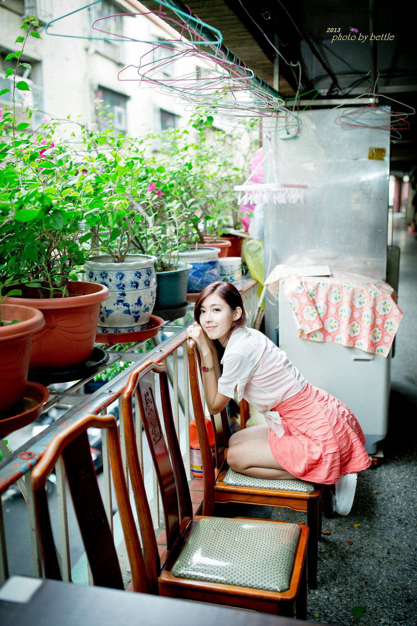 廖挺伶/Kila晶晶《街拍粉嫩连衣裙系列》-图94