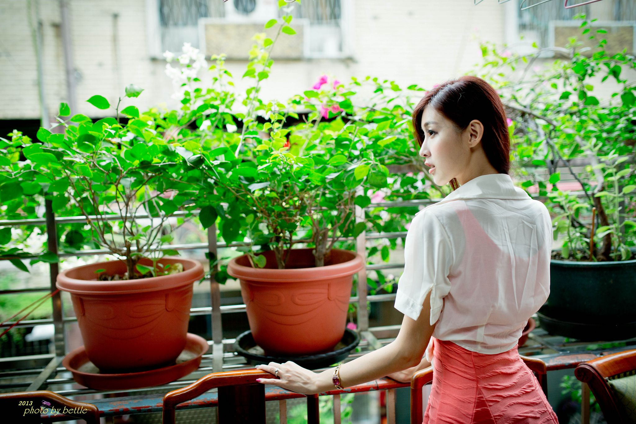 廖挺伶/Kila晶晶《街拍粉嫩连衣裙系列》-图95