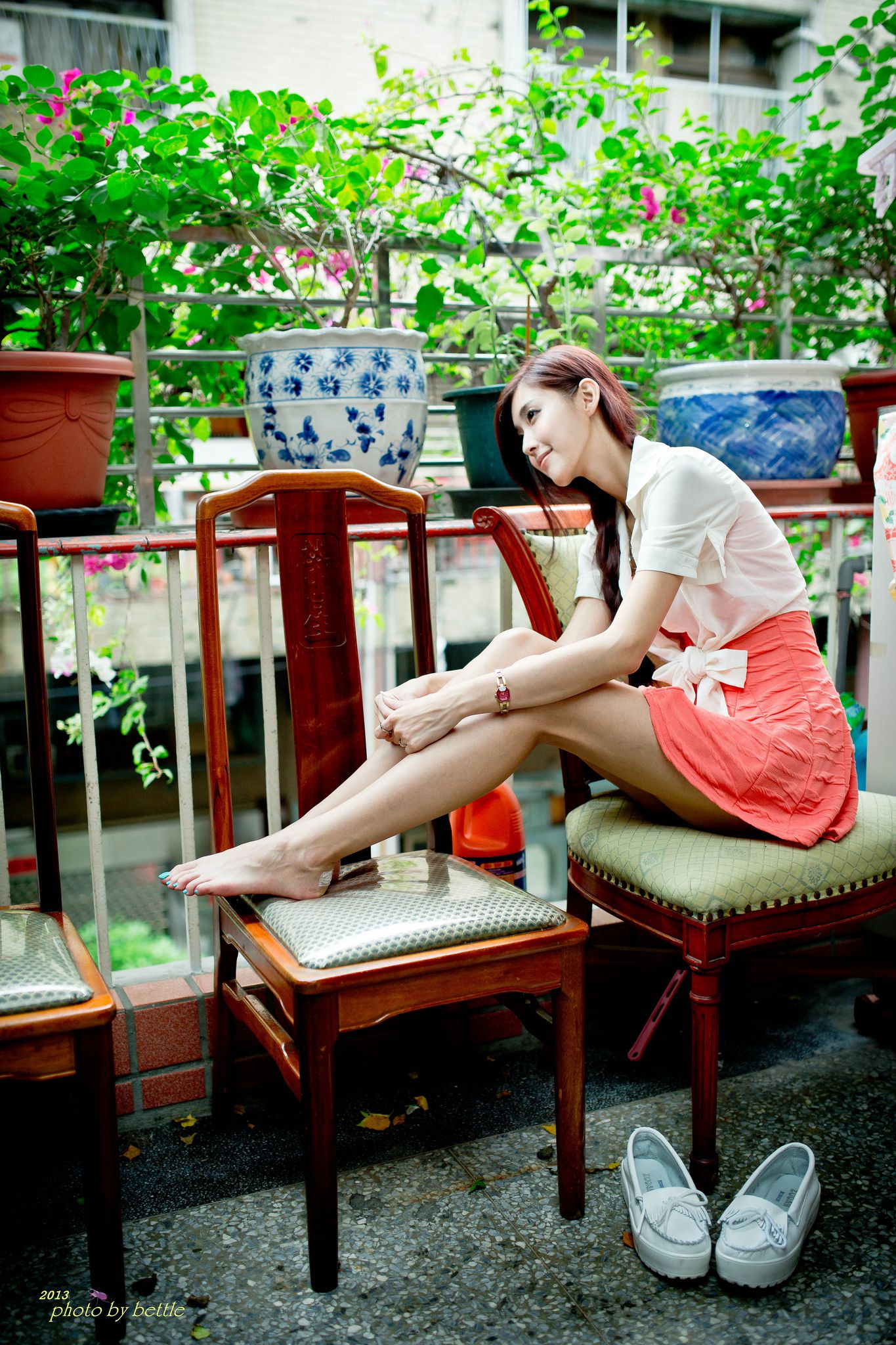 廖挺伶/Kila晶晶《街拍粉嫩连衣裙系列》-图97