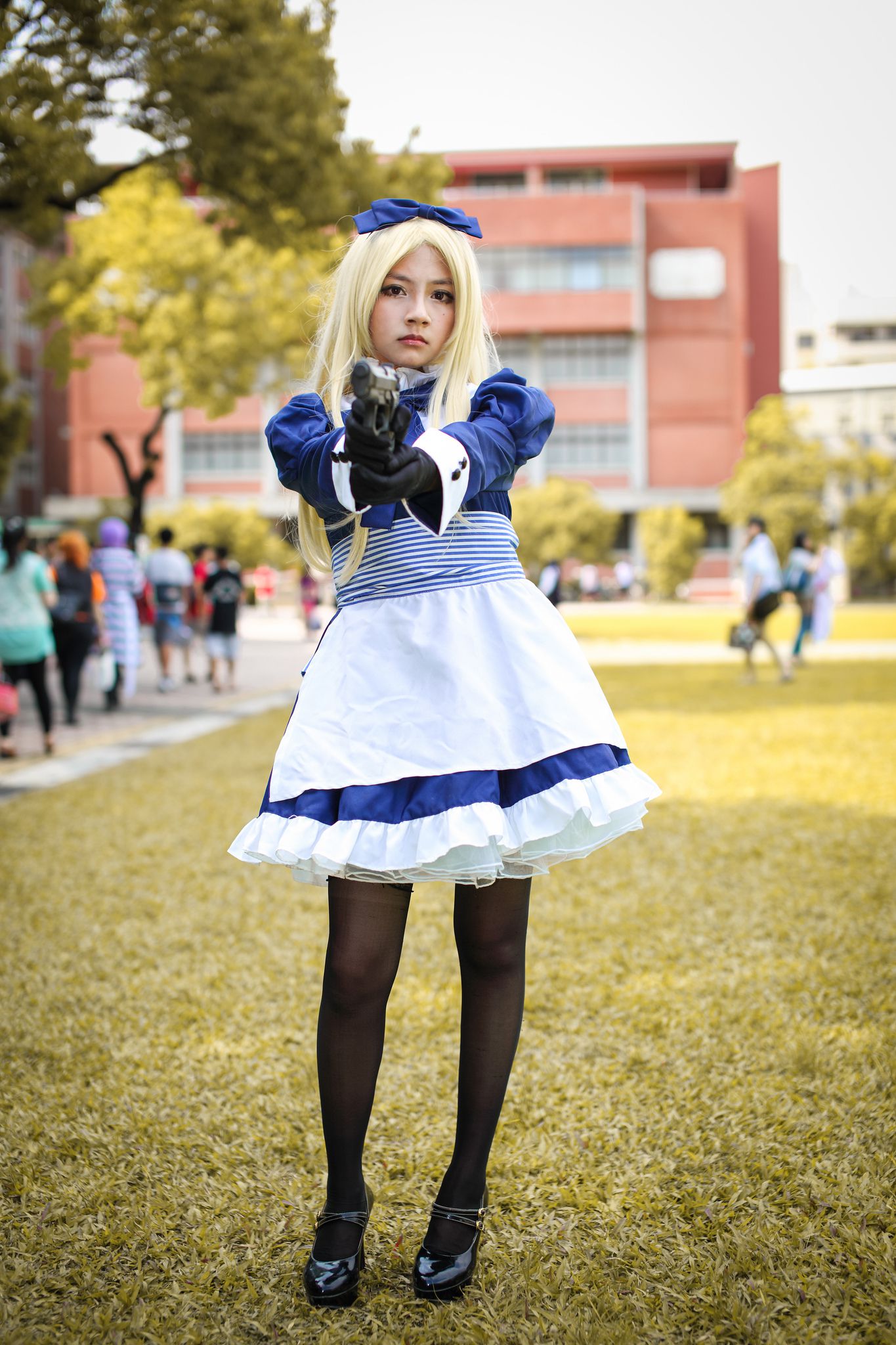 外拍台湾超萌COS女仆黑丝妹子-图13