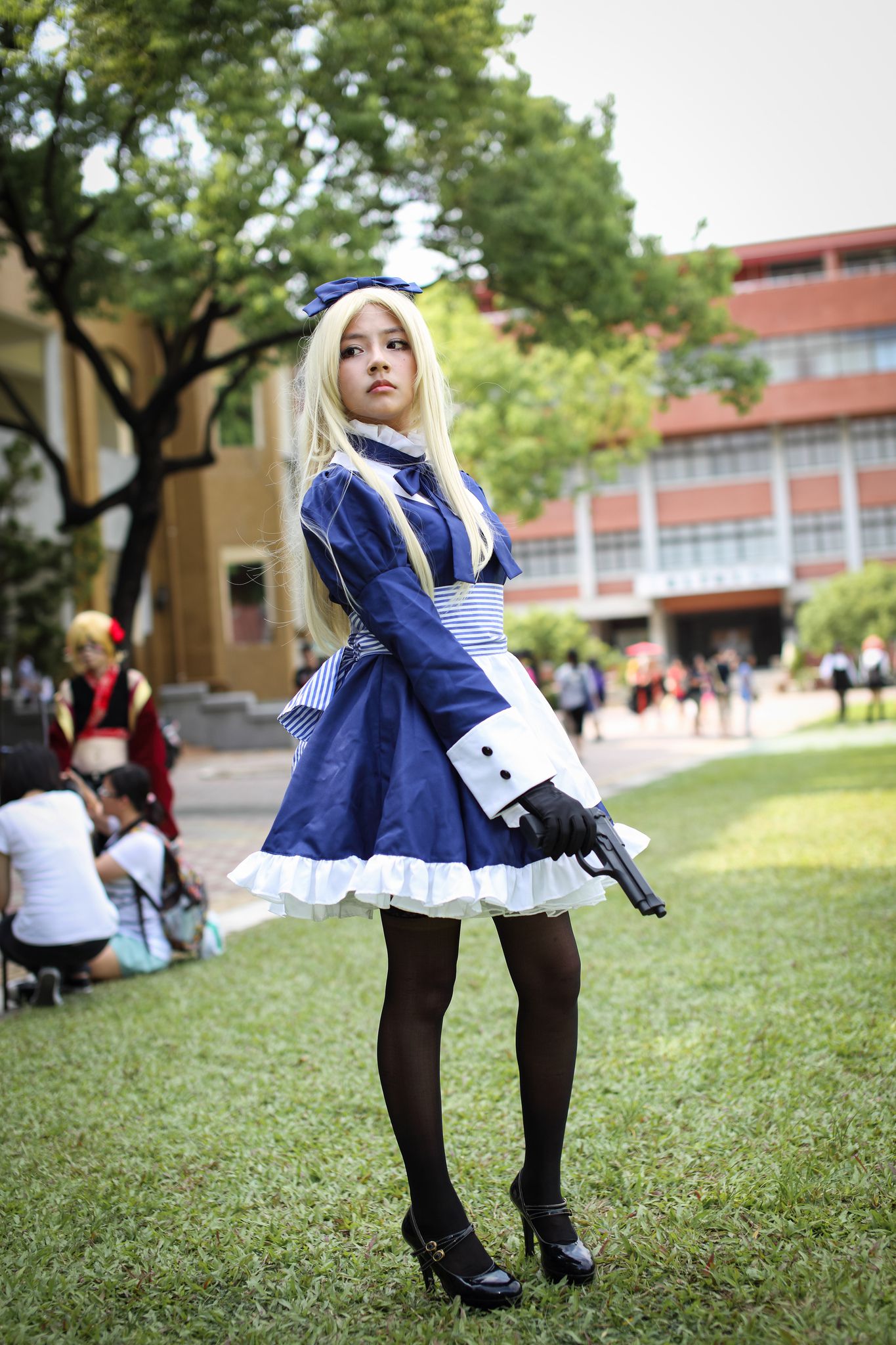 外拍台湾超萌COS女仆黑丝妹子-图15