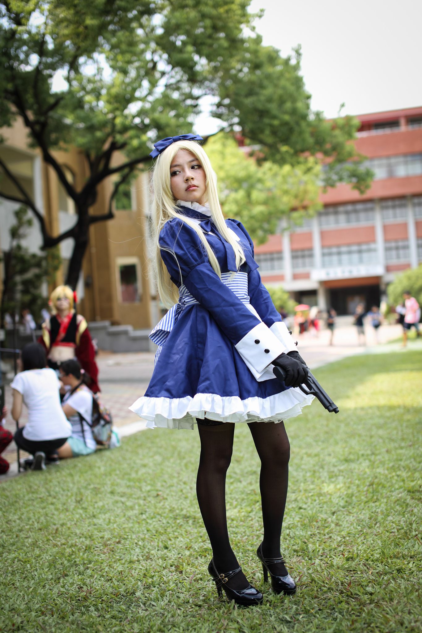 外拍台湾超萌COS女仆黑丝妹子-图16