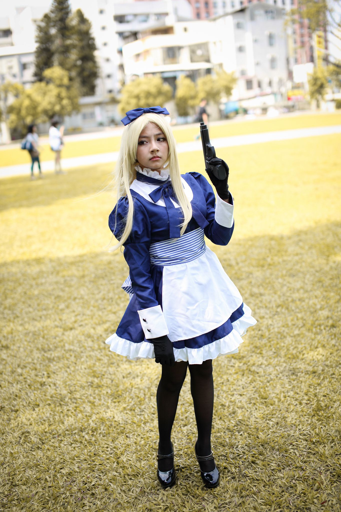 外拍台湾超萌COS女仆黑丝妹子-图17