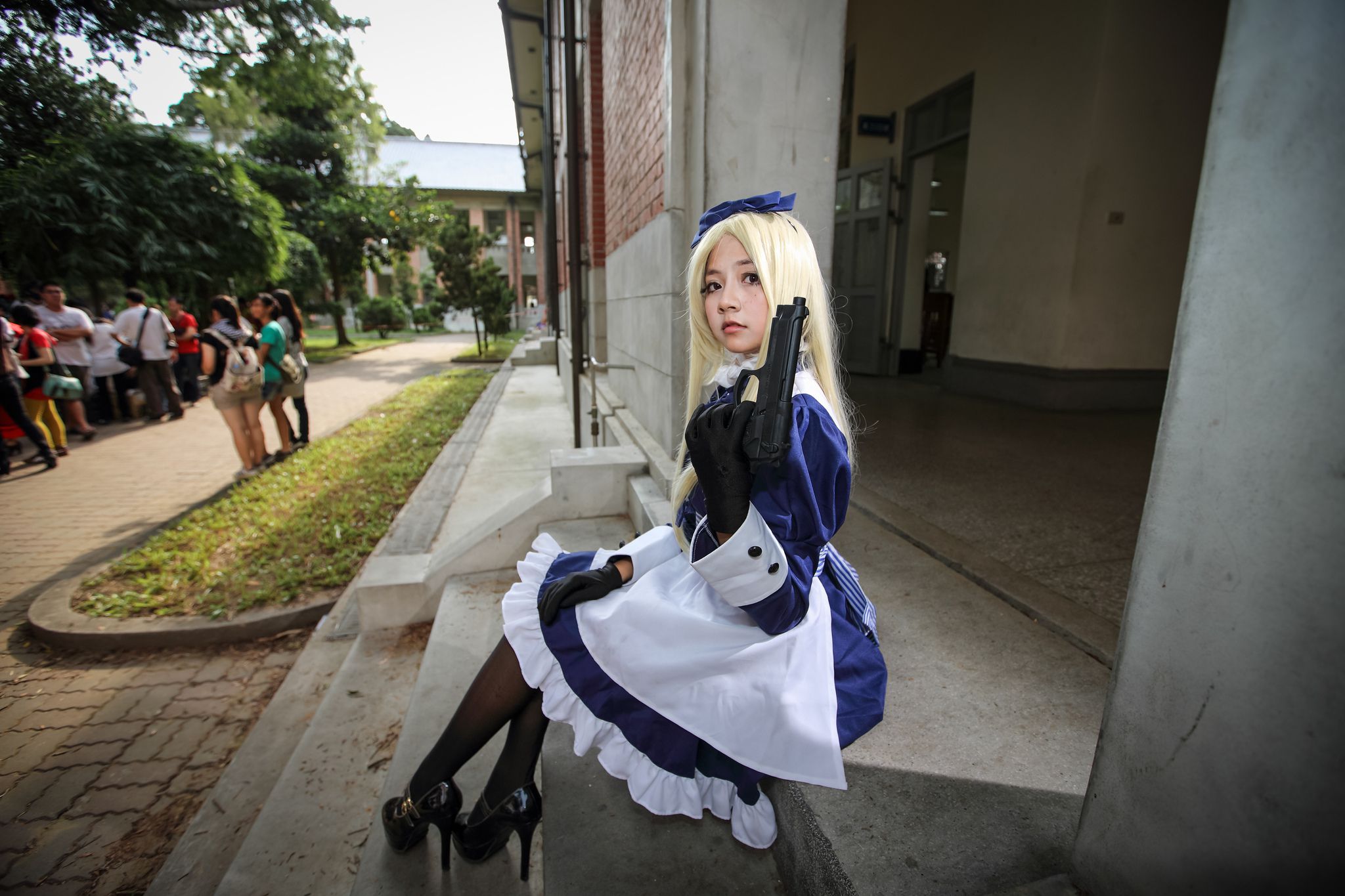 外拍台湾超萌COS女仆黑丝妹子-图18