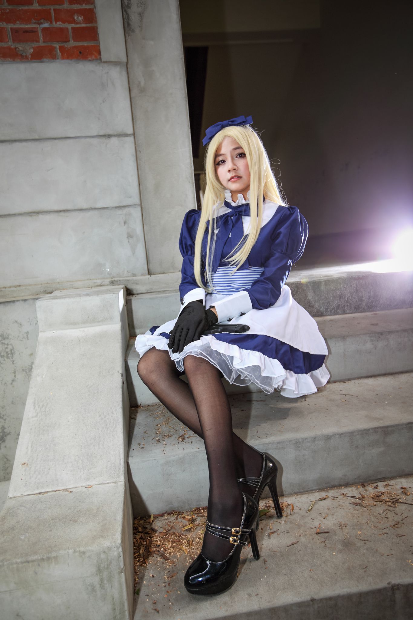 外拍台湾超萌COS女仆黑丝妹子-图21