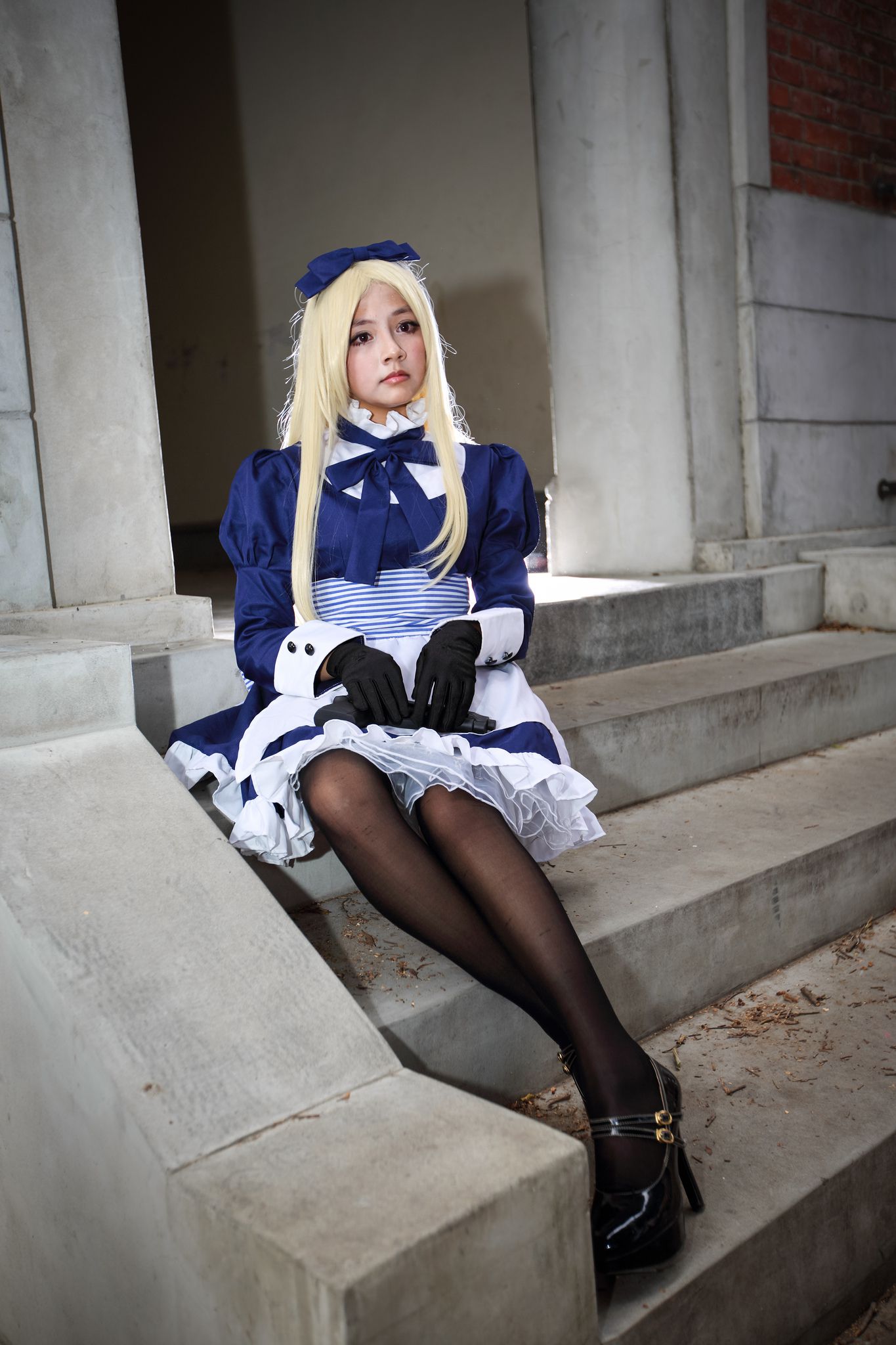 外拍台湾超萌COS女仆黑丝妹子-图26