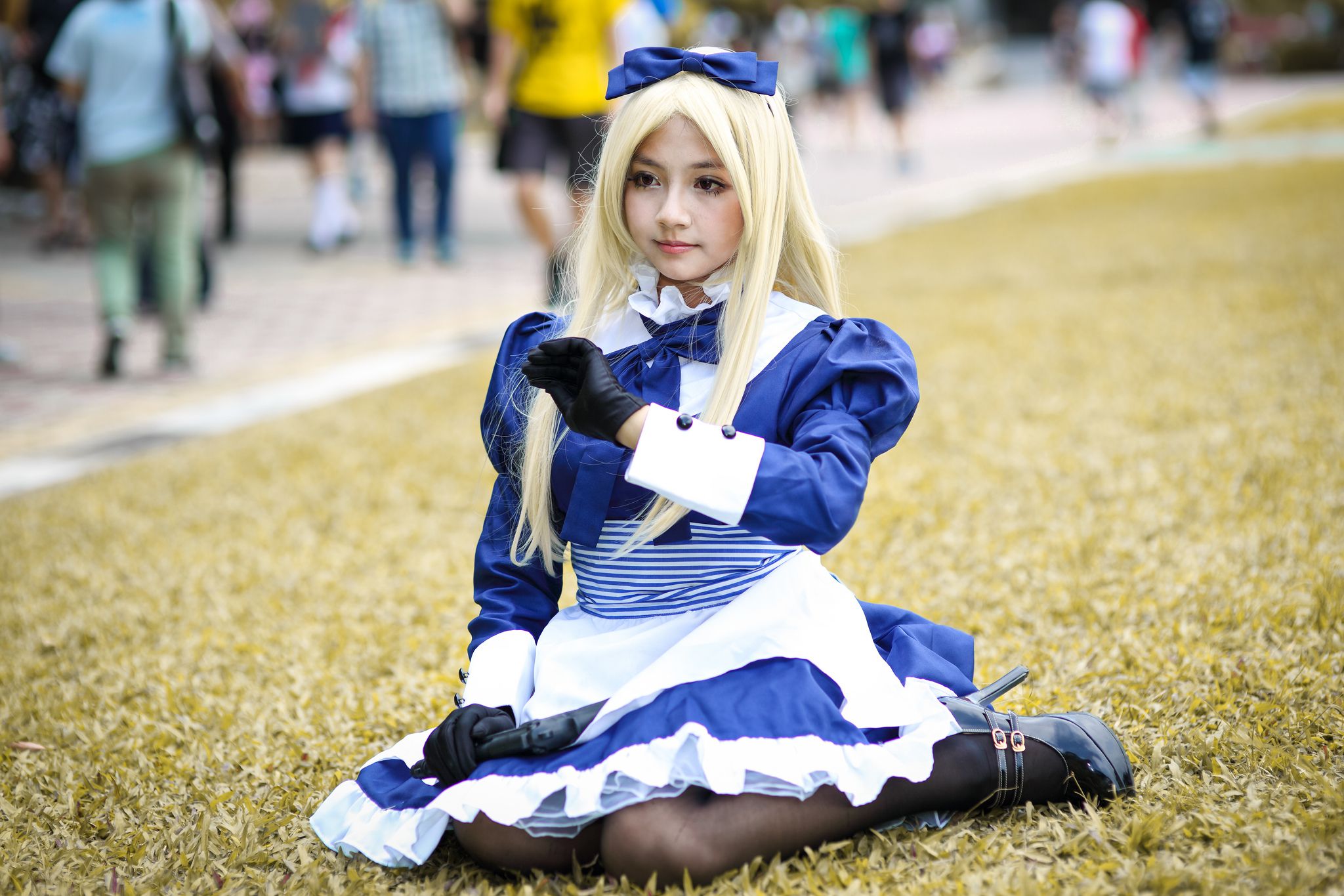 外拍台湾超萌COS女仆黑丝妹子-图28