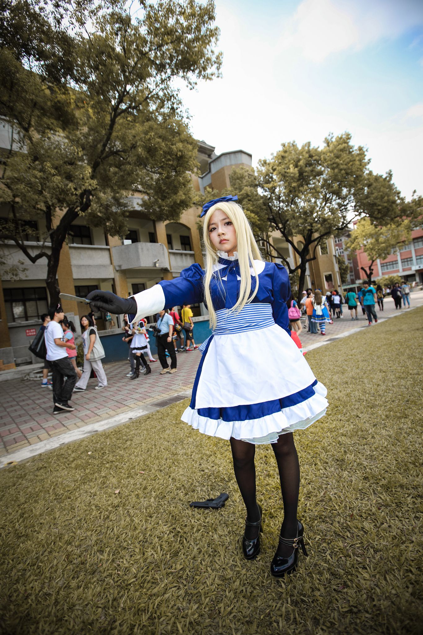 外拍台湾超萌COS女仆黑丝妹子-图32